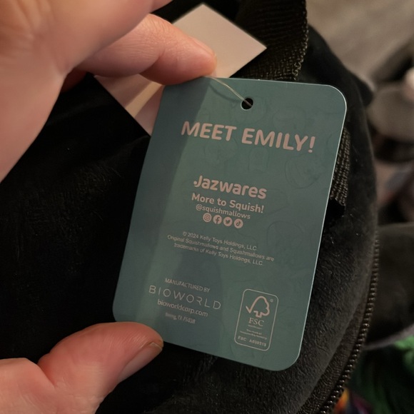 🆕 Squishmallows Emily The Bat Plush Makeup Bag 💄 - Picture 5 of 5